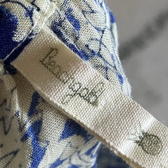 Beach Gold Skirt Womens Sz M/L Blue White Floral Print Mini Drawstring Waist‎ - Picture 5 of 9